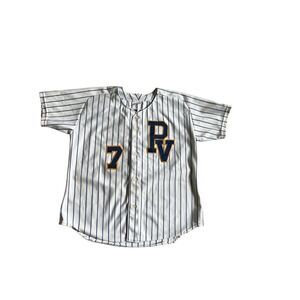 VINTAGE 80s 90 Shirt Womens Short Sleeve Baseball PV 7. Made in USA